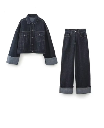 Cuff Denim Set